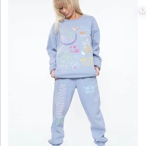 BOYS LIE Word Vomit Crewneck - Heather Blue